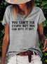 Women's You Can't Fix Stupid But You Can Vote It Out Printed Crew Neck Casual T-Shirt