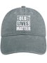 Men's Old Lives Matter Funny Graphic Printing Regular Fit Adjustable Denim Hat