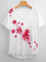 Women's Loose Floral Simple T-Shirt