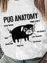 Lilicloth X Funnpaw Women's Funny Pug Anatomy T-Shirt