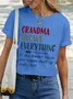 Grandma Knows Everything Women's Funny Grandma T-Shirt Top