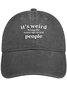 Men's /Women's It's Weird Being The Same Age As Old People Funny Graphic Printing Regular Fit Adjustable Denim Hat