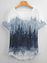 Women's Forest Art Print Casual  T-Shirt