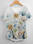 Women's Spring Painting Casual Crew Neck T-Shirt