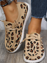 Leopard Print Fly Woven Sneakers