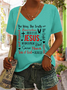 Women’s Jesus Casual Loose V Neck T-Shirt