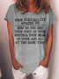 Women's Funny Word Your Flexibility Amazes Me Loose Casual T-Shirt