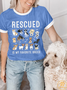 Lilicloth X Funnpaw Women's Rescued Is My Favorite Breed Regular Fit T-Shirt