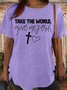 Women's Take The World Give Me Jesus Christian Casual  T-Shirt