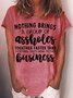 Women's Assholes Together Funny Crew Neck Casual T-Shirt