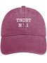 Men's /Women's Trust No 1 Funny Graphic Printing Regular Fit Adjustable Denim Hat