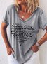 Women's Grandma Heart Mother's day Casual Letters T-Shirt