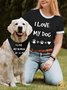 Lilicloth X Funnpaw Women's I Love My Dog Matching T-Shirt