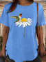 Women's Hummingbird on Daisy Casual T-Shirt