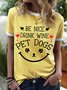 Lilicloth X Jessanjony Be Nice Drink Wine Pet Dogs Women's T-Shirt