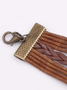 Life Tree Vintage Alloy Leather Rope Multi-layer Bracelet