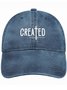 Men's /Women's Created With A Purpose Funny Graphic Printing Regular Fit Adjustable Denim Hat