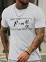 Men's May The (F=m*dv/dt) Be with You Funny Physics Science Graphic Printing Casual Cotton Crew Neck Text Letters T-Shirt