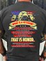 Men’s What Is A Veteran That Is Honor Text Letters Casual T-Shirt