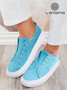 Blue Casual Wearable Sole Slip On Canvas Shoes
