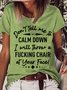 Women’s Funny Word Don't Tell Me Casual Cotton T-Shirt