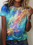 Women's Simple Abstract Abstract Loose Crew Neck T-Shirt