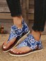 Daisy Print Thong Sandals