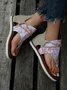 Babysbreath Floral Print Thong Sandals
