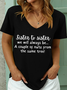 Lilicloth X Kat8lyst Sister To Sister We Will Always Be A Couple Of Nutz From The Same Tree Women's V Neck T-Shirt