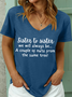 Lilicloth X Kat8lyst Sister To Sister We Will Always Be A Couple Of Nutz From The Same Tree Women's V Neck T-Shirt