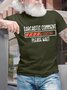 Men’s Sarcastic Comment Please Wait Crew Neck Text Letters Casual Cotton T-Shirt