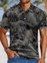 Men's Coconut Tree Hawaiian Vacation Style Printing Coconut Tree Polo Collar Regular Fit Urban Polo Shirt