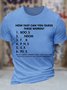 Men's How Fast Can You Guess These Words Books  Random Fork Pants Six Pulse You Got All Six Wrong Didn't You You Dirty Minded Freak Funny Graphic Printing Casual Cotton Crew Neck T-Shirt