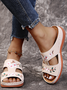 Women's Floral Embroidered Flat Sandals