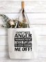Women's I Don't Need Anger Management I Need People To Stop Pissing Me Off Funny Shopping Tote