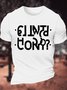 Men's Funny Graphic Printing Casual Text Letters Loose Cotton T-Shirt