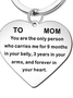 Mother's Day Text Letters Metal Buckle Keychain
