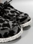 Women's Leopard Lace-Up Loafers Comfortable & Lightweight Ladies Shoes