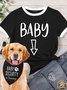 Lilicloth X Funnpaw Baby Security In Training Pregnancy Announcement Matching Dog Print Bib