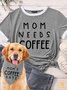 Lilicloth X Funnpaw Mom's Coffee Date Matching Dog Print Bib