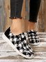 Women's Plaid Lace-Up Loafers Comfortable & Lightweight Ladies Shoes