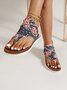 Women's Floral Print Flip-flops Thong Sandals
