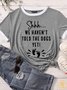 Lilicloth X Funnpaw Women's Shhh We Haven't Told The Dogs Yet Pregnancy Announcement Matching T-Shirt