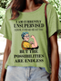 Women‘s Funny I Am Currently Unsupervised I Know It Freaks Me Out Too But The Possibilities Are Endless Strong Grandma Text Letters Casual T-Shirt