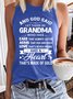 Women’s And God Said Let There Be Grandma Who Has Heart That’s Made Of Gold Text Letters Tank Top