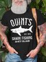 Men’s Quint’s Shark Fishing Amity Island Regular Fit Casual T-Shirt