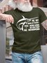 Men’s Wanna Go Fishing How Long Do You Fish Nevermind Casual Text Letters Cotton Regular Fit T-Shirt