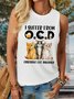 I Suffer From Ocd Obsessive Cat Disorder Women's Crew Neck Tank Top