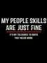 Men's My People Skills Are Just Fine It Is My Tolerance To Idiots That Needs Work Funny Graphic Printing Regular Fit Polo Collar Hawaii Polo Shirt