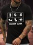 Men's Comma Sutra Funny Graphic Printing Cotton Casual Text Letters T-Shirt